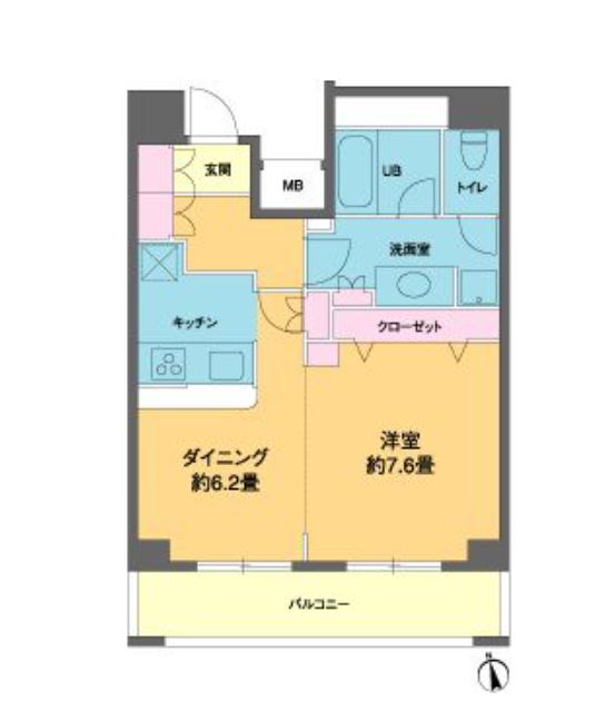カスタリア新富町３　1101号室　間取り