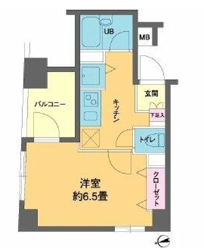 カスタリア新富町３　1003号室　間取り