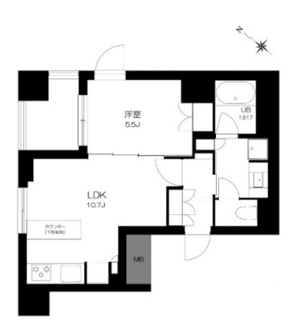 プライマル勝どき　204号室　間取り