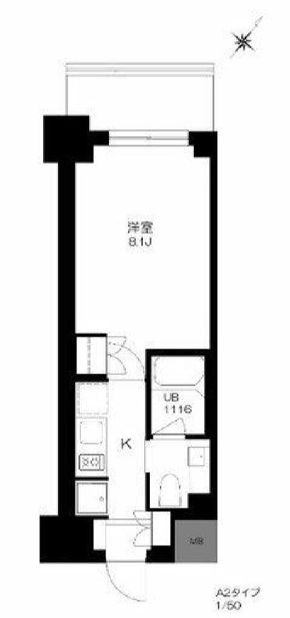 プライマル勝どき　505号室　間取り