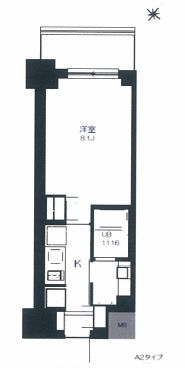 プライマル勝どき　210号室　間取り