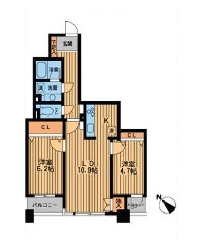 プライムアーバン新川　902号室　間取り