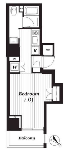 オープンレジデンシア銀座二丁目　203号室　間取り