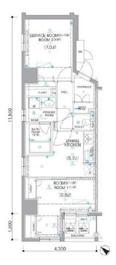 レヴィーナ東京八重洲通り　602号室　間取り