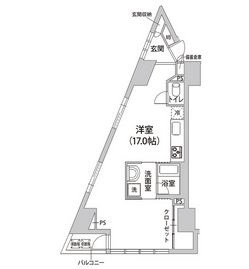 ロリエ銀座　1401号室　間取り