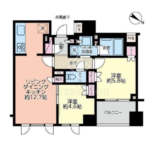 パークホームズ日本橋浜町ザテラス　804号室　間取り