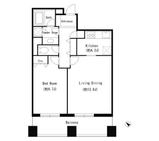 勝どきレジデンス　903号室　間取り