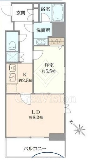 プレミアムキューブ日本橋浜町　802号室　間取り