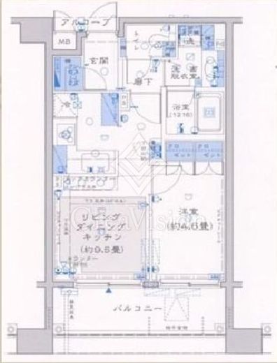 ファミール日本橋浜町グランスイート　206号室　間取り