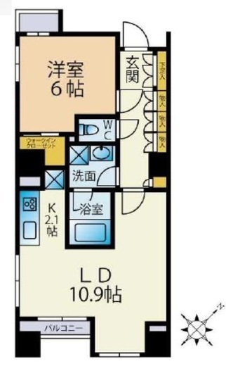 レックス勝どきプレミアレジデンス　2F2号室　間取り