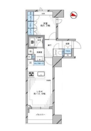 グリーンパーク日本橋堀留町　505号室　間取り
