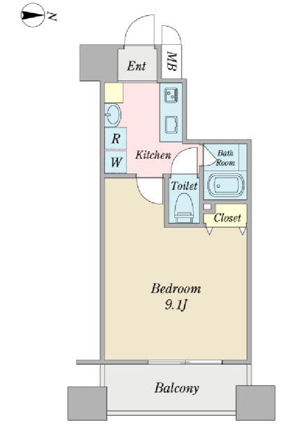 プロシード日本橋堀留町　902号室　間取り