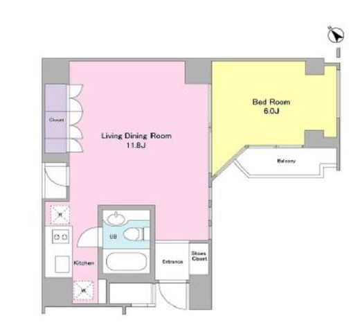 KDXレジデンス日本橋人形町　203号室　間取り