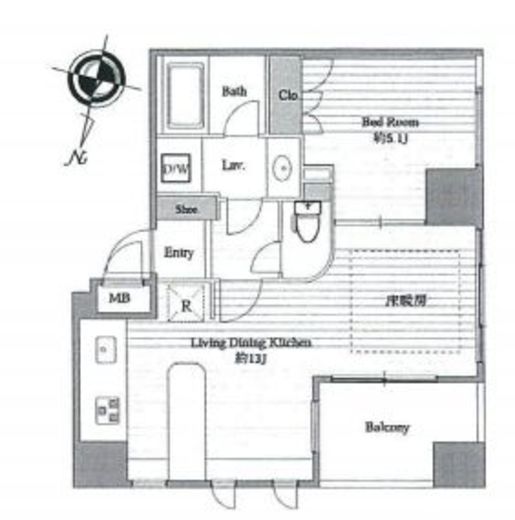 メゾンド日本橋三越前　901号室　間取り