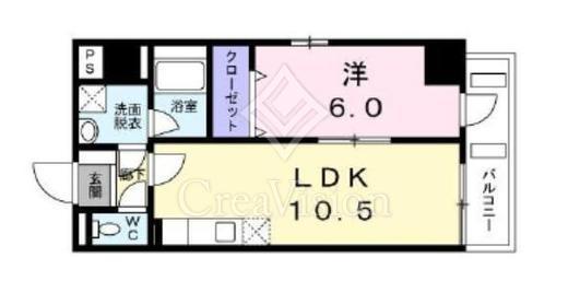 グランドルチェ東日本橋　601号室　間取り