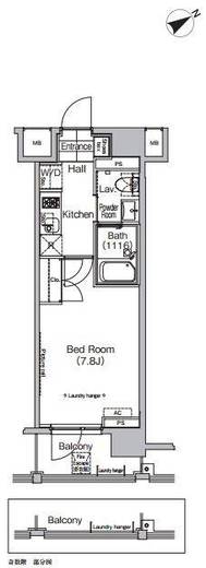 プラウドフラット八丁堀　302号室　間取り