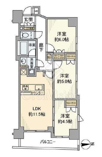 ブリシア東京八丁堀　501号室　間取り