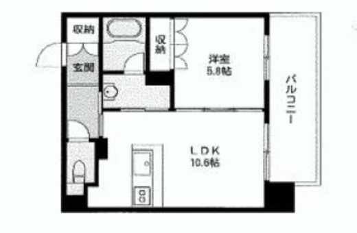 オーキッドレジデンス品川　511号室　間取り