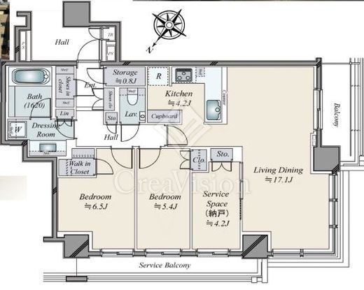 ブリリアザ・タワー東京八重洲アベニュー　1408号室　間取り