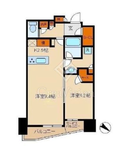 ブリリアザ・タワー東京八重洲アベニュー　1705号室　間取り