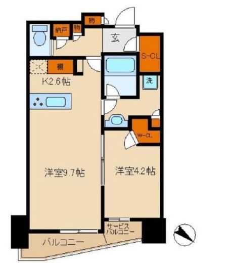 ブリリアザ・タワー東京八重洲アベニュー　1705号室　間取り