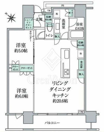 ブリリアザ・タワー東京八重洲アベニュー　510号室　間取り