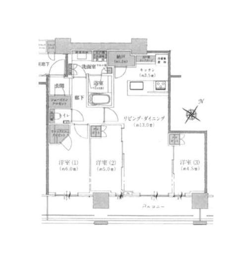 ブリリアザ・タワー東京八重洲アベニュー　715号室　間取り