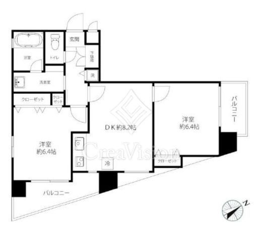 ヴェルト銀座イースト　1002号室　間取り