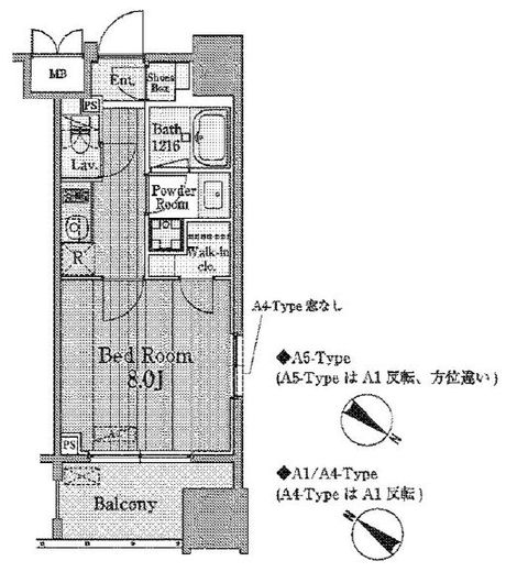 グランパレス東京八重洲アベニュー　306号室　間取り