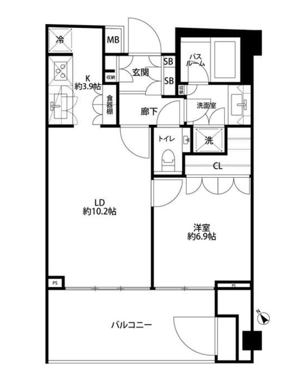 虎ノ門ヒルズレジデンス　3806号室　間取り