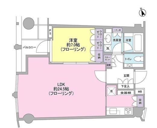 虎ノ門ヒルズレジデンス　3805号室　間取り