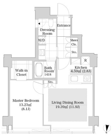 ラ・トゥール渋谷　2102号室　間取り