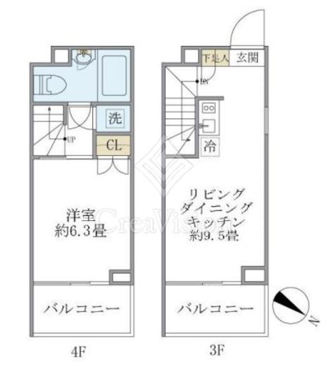 アプリーレ赤坂　504号室　間取り
