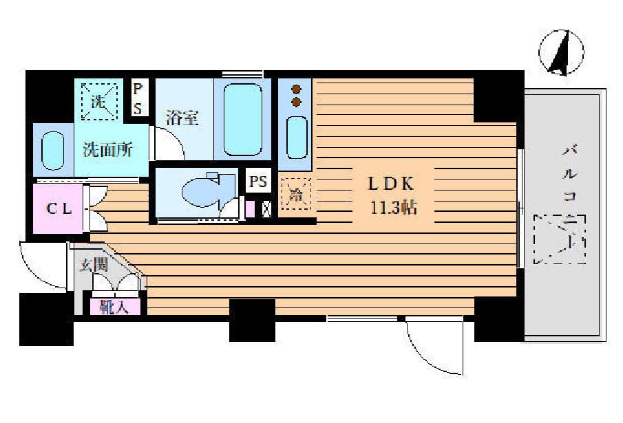 パークヒルズ赤坂　305号室　間取り