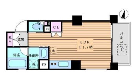 パークヒルズ赤坂　803号室　間取り