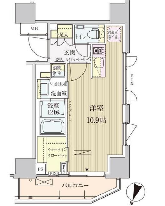 パークアクシス赤坂見附　206号室　間取り