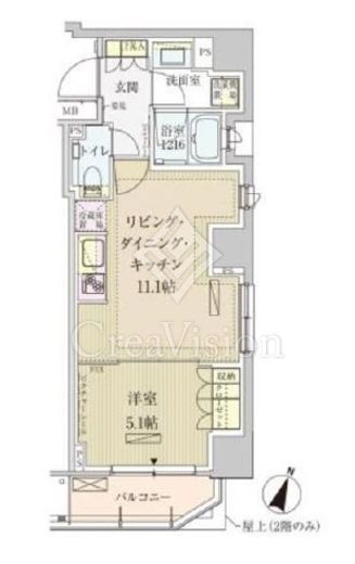 パークアクシス赤坂見附　1001号室　間取り