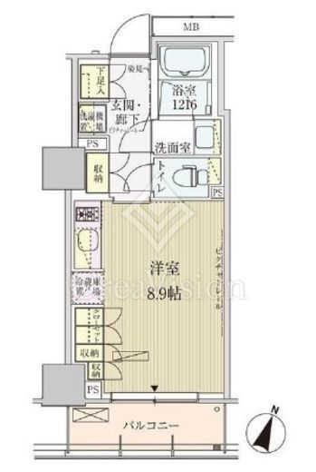パークアクシス赤坂見附　602号室　間取り