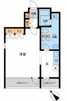 ＦＬＥＧ赤坂　502号室　間取り