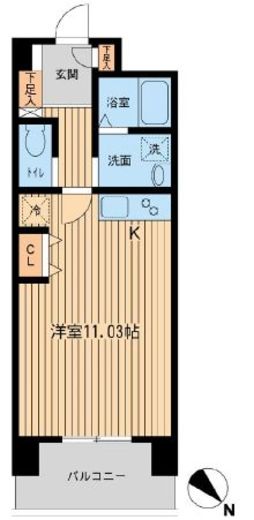 六本木ライズハウス　502号室　間取り