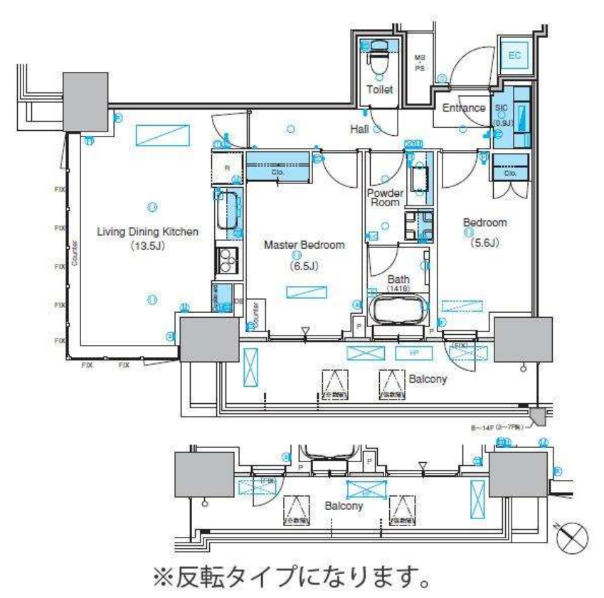 パークアクシス豊洲キャナル　609号室　間取り