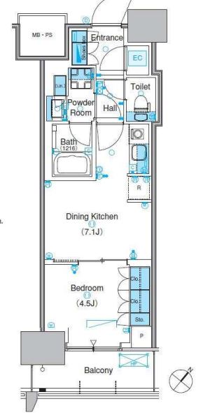パークアクシス豊洲キャナル　905号室　間取り