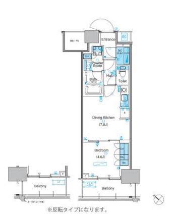 パークアクシス豊洲キャナル　1313号室　間取り
