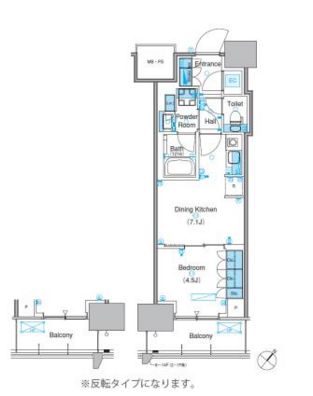 パークアクシス豊洲キャナル　1322号室　間取り