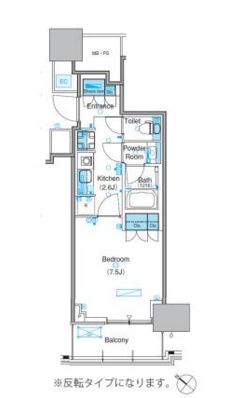 パークアクシス豊洲キャナル　1608号室　間取り