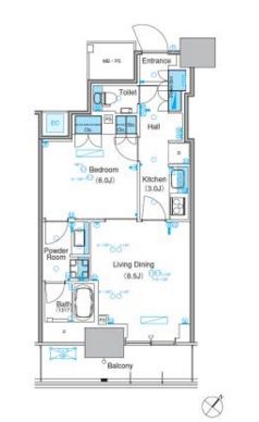 パークアクシス豊洲キャナル　204号室　間取り