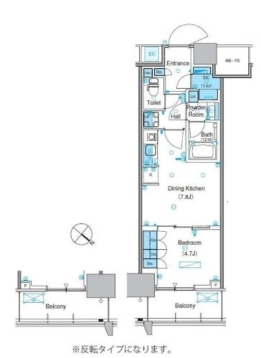 パークアクシス豊洲キャナル　429号室　間取り