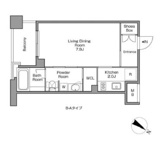 レジディアタワー中目黒　305号室　間取り