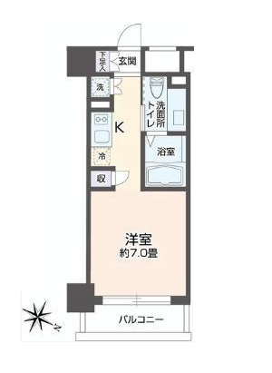 リエトコート元赤坂　702号室　間取り