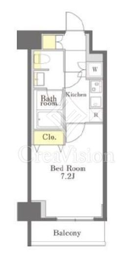 Dimus勝どき　806号室　間取り
